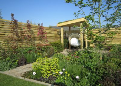 A sculptural garden brazier