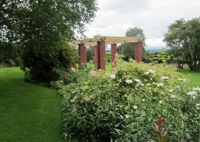 Brick piers for the pergola