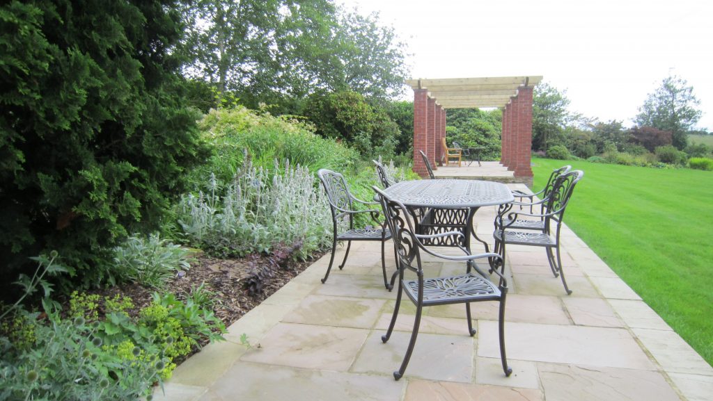 New pavement and pergola Hollymead Garden Design