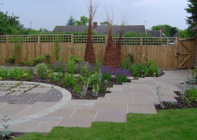 Curving sandstone path