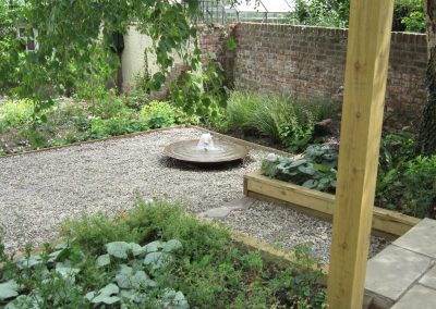 Corten steel water bowl