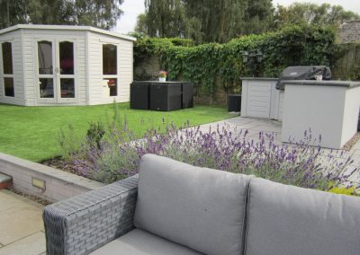 Corner summerhouse and dining area