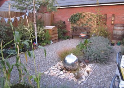 stainless steel sphere water feature