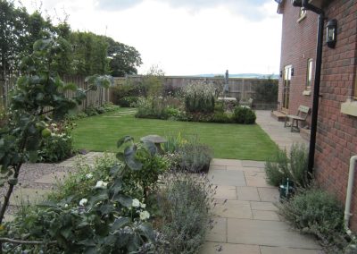 Herb garden and lawn